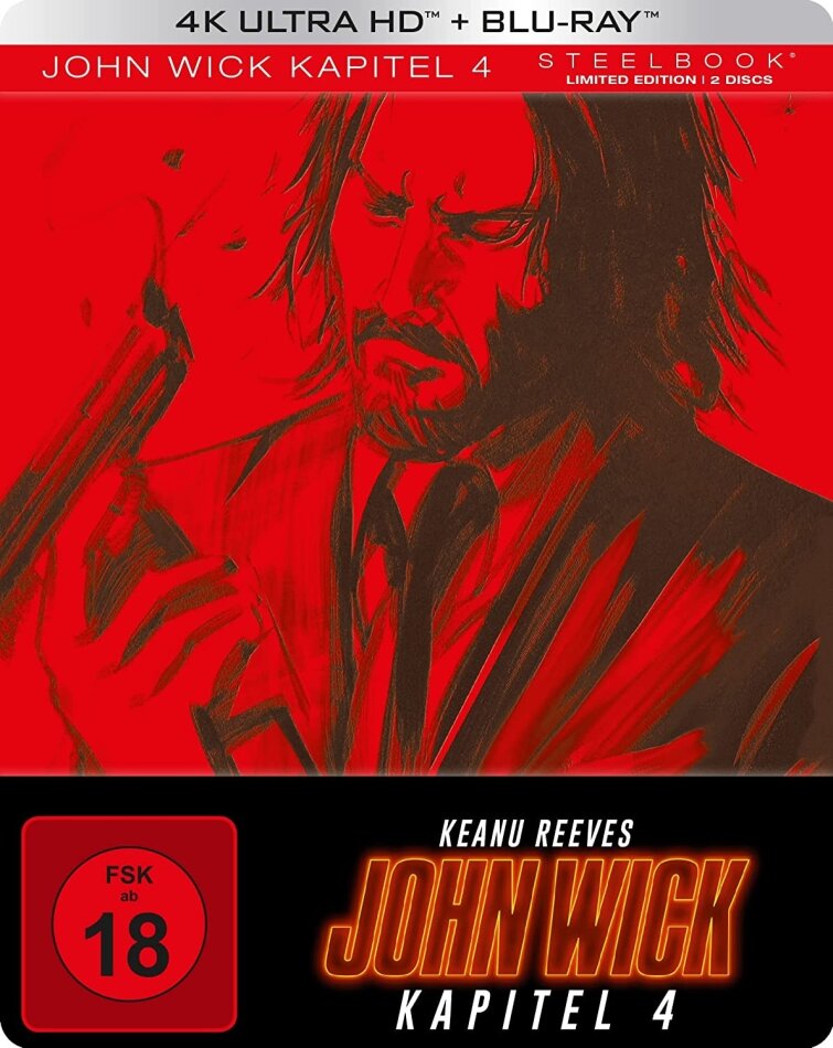 John Wick: Kapitel 4 (2023) (Limited Edition, Steelbook, 4K Ultra HD + Blu-ray)