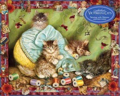 Cynthia Hart's Victoriana Cats: Sewing with Kittens - 1000 Piece Puzzle