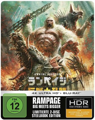 Rampage - Big Meets Bigger (2018) (Limited Edition, Steelbook, 4K Ultra HD + Blu-ray)
