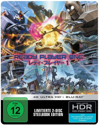 Ready Player One (2018) (Édition Limitée, Steelbook, 4K Ultra HD + Blu-ray)