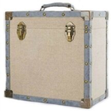 Cream Cloth - Lp Record Storage Carry Case Cream Fabric