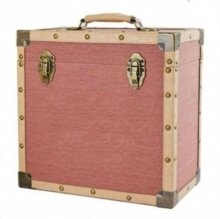 Burgandy Cloth - Lp Record Storage Carry Case Burgundy Fabric