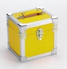 Yellow - 7 Inch 50 Record Storage Carry Case Yellow
