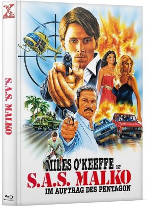 S.A.S. Malko - Im Auftrag des Pentagon (1982) (Cover B, Édition Limitée, Mediabook, Blu-ray + DVD)