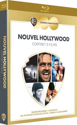Nouvel Hollywood - Orange mécanique / L'exorciste / Vol au-dessus d'un nid de coucou / Shining / Blade Runner (100 ans Warner Bros., 5 Blu-rays)
