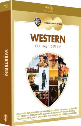 Western - Coffret 10 Films (100 ans Warner Bros., 10 Blu-rays)
