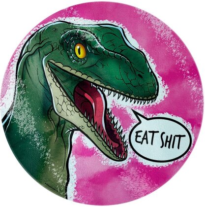 Cute But Abusive Dinosaurs: Eat Shit - Chopping Board