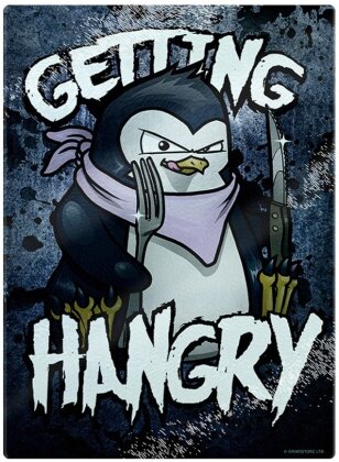 Psycho Penguin: Getting Hangry - Small Rectangular Chopping Board