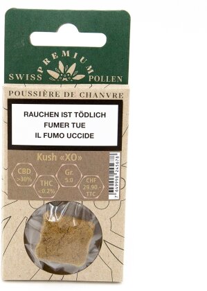 Swiss Premium Pollen Kush XO (5g) - (CBD 35% THC 1%)