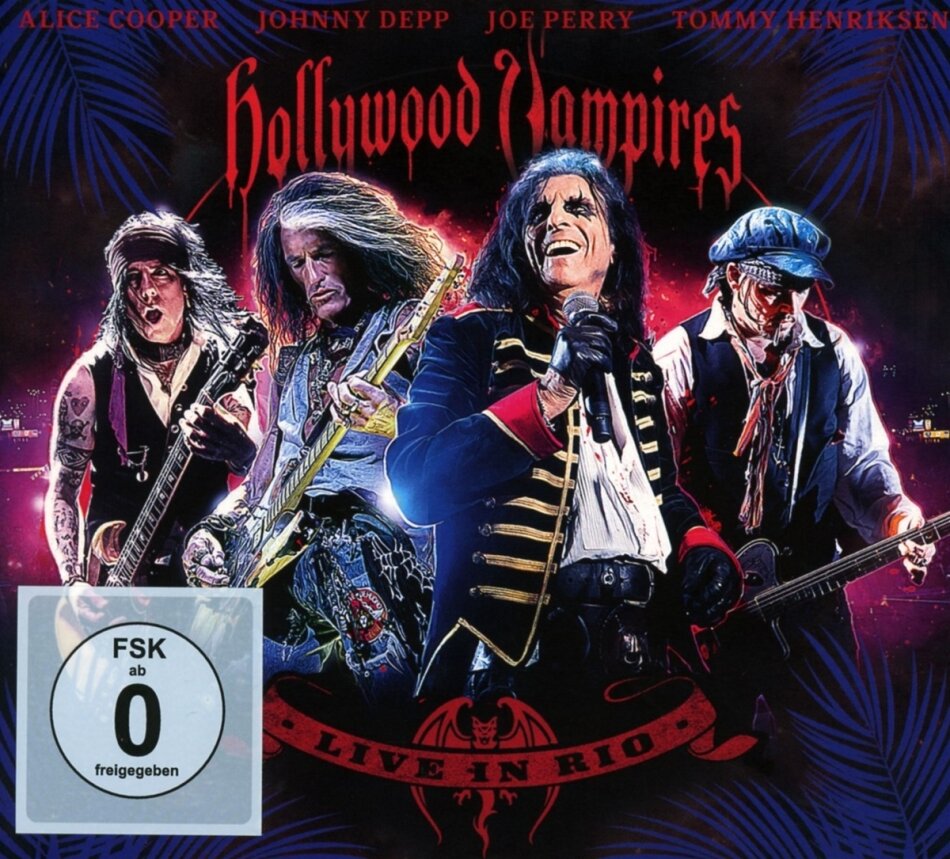 Hollywood Vampires (Alice Cooper/Johnny Depp/Joe Perry/Tommy Henriksen) - Live in Rio (CD + DVD)