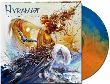 Pyramaze - Bloodlines (Gatefold, Limited Edition, Orange/Blue Marbled Vinyl, LP)