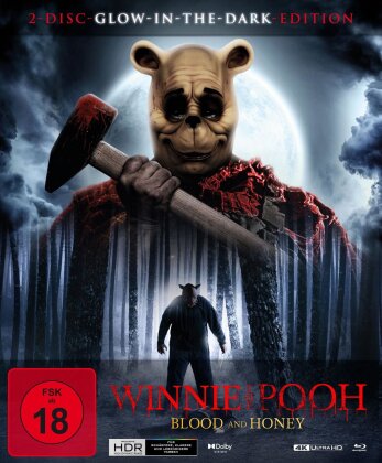 Winnie the Pooh - Blood and Honey (2023) (Glow In The Dark Edition, Steelbook, 4K Ultra HD + Blu-ray)