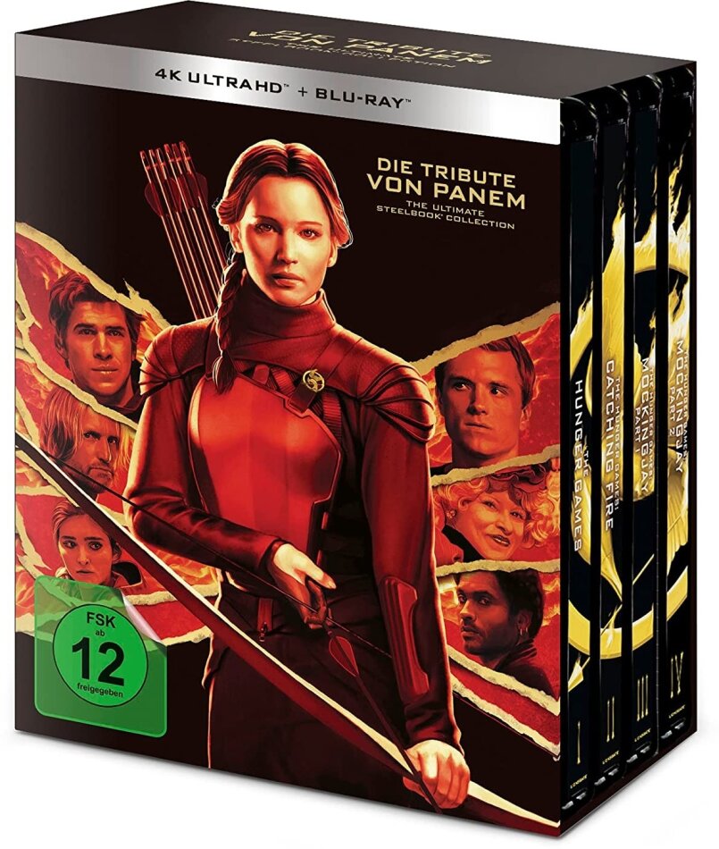 Die Tribute von Panem - Complete Collection (10th Anniversary Edition, Steelbook, Ultimate Edition, 4 4K Ultra HDs + 4 Blu-rays)