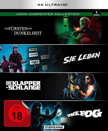 John Carpenter Collection - Die Fürsten der Dunkelheit / Sie leben / Die Klapperschlange / The Fog (4 4K Ultra HDs)