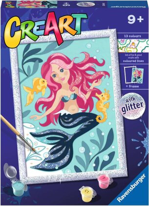 CreArt Enchanting Mermaid - Malen nach Zahlen, 18x24 cm,