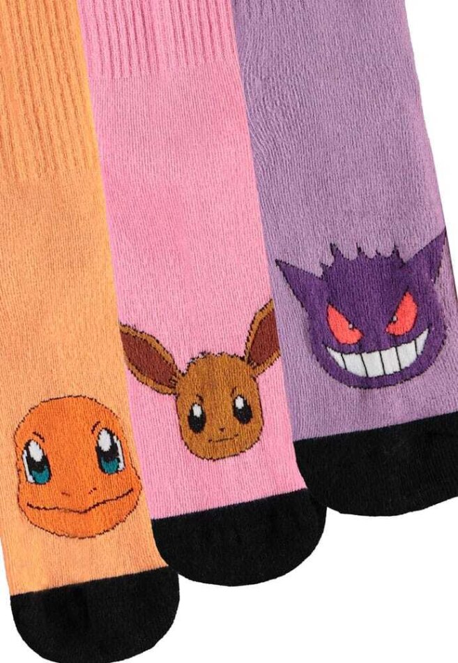Pokémon Socken 3er-Pack Heads Colormix 35-38
