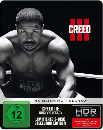 Creed 3 - Rocky's Legacy (2023) (Limited Edition, Steelbook, 4K Ultra HD + Blu-ray)
