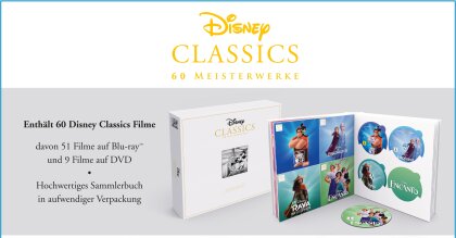 Disney Classics - 60 Meisterwerke - Die komplette Sammlung (Limited Edition, 51 Blu-rays + 9 DVDs)