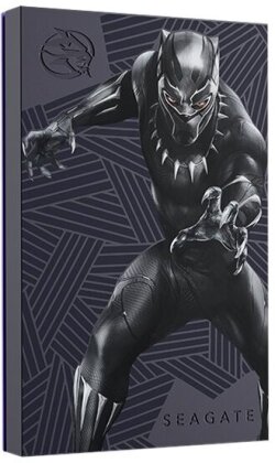 SEAGATE FireCuda, Gaming Hard Drive, 2TB, USB 3.0, Black Panther Special Edition