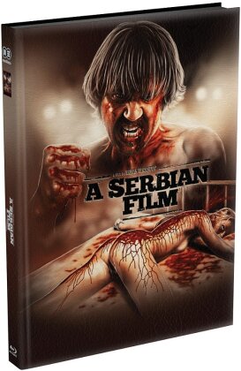A Serbian Film (2010) (Cover B, Wattiert, Limited Edition, Mediabook, Blu-ray + DVD + CD)