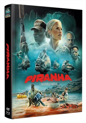 Piranha (2010) (Wattiert, Limited Edition, Mediabook, Blu-ray + DVD)