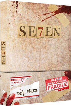 Se7en (1995) (Wattiert, Limited Edition, Mediabook, Uncut, Blu-ray + DVD)