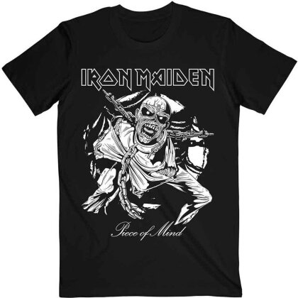 Iron Maiden Unisex T-Shirt - Piece of Mind Mono Eddie