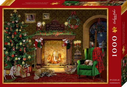 Puzzle - Weihnachtliches Kaminzimmer