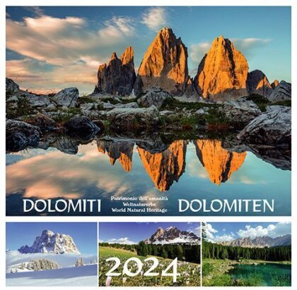 Dolomiten 2024 - Postkartenkalender Querformat