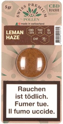 Swiss Premium Pollen Leman Haze (5g) - (CBD: ca. 35%, THC: <1%)