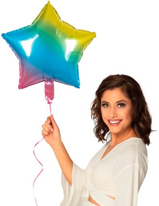 Stern Regenbogen Folienballon