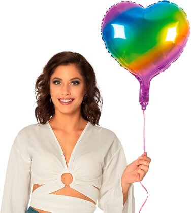 Herz Regenbogen Folienballon