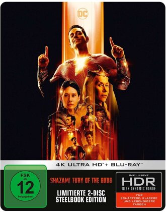 Shazam! 2 - Fury of the Gods (2023) (Limited Edition, Steelbook, 4K Ultra HD + Blu-ray)