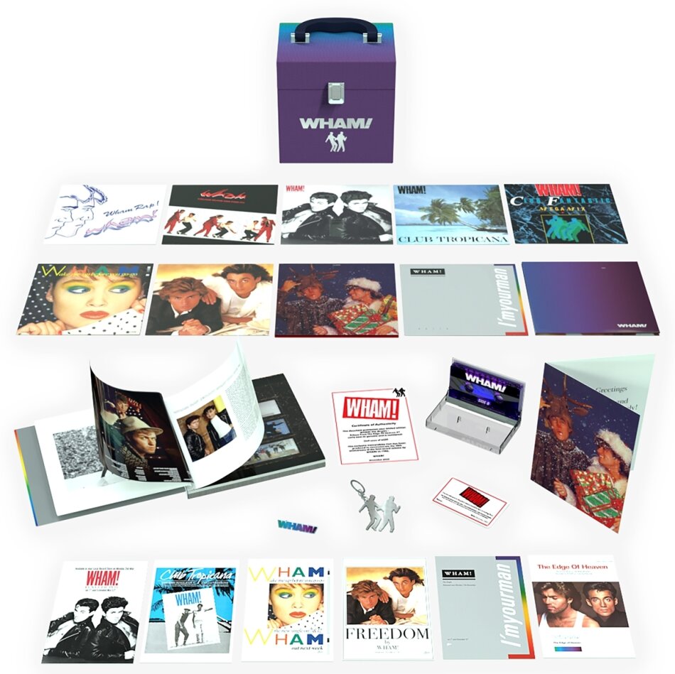 Wham! - The Singles: Echoes from the Edge of Heaven Boxset, 12 7" Singles + Cassetta audio + Libro