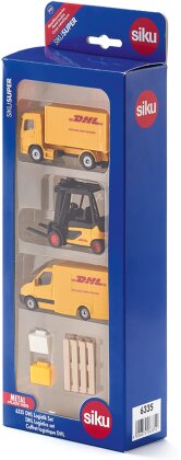Geschenkset DHL Logistik - Siku Super, 3 Fahrzeuge,