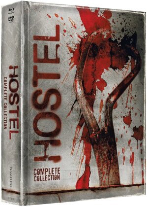Hostel 1-3 - Complete Collection (Cover B, Wattiert, Big-Book, Mediabook, 3 Blu-rays + 3 DVDs)