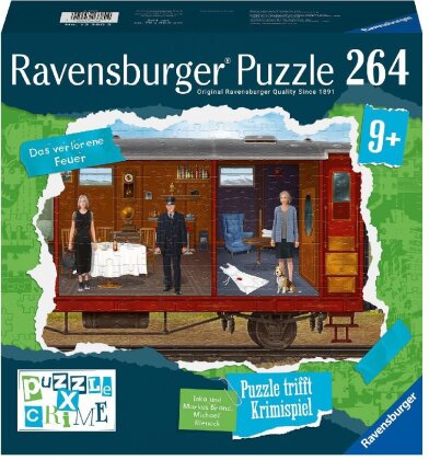 Ravensburger Puzzle X Crime Kids - Das verlorene Feuer - 264 Teile Puzzle-Krimispiel für 1- 4 junge Detektive ab 9 Jahren