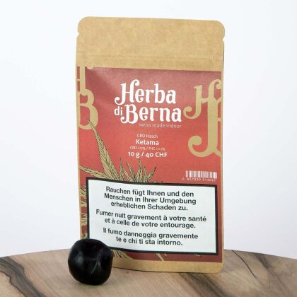 Herba di Berna CBD Hasch Ketama (10g) - Indoor (CBD: 27%, THC: 0.7%, CBG: 0.6%)