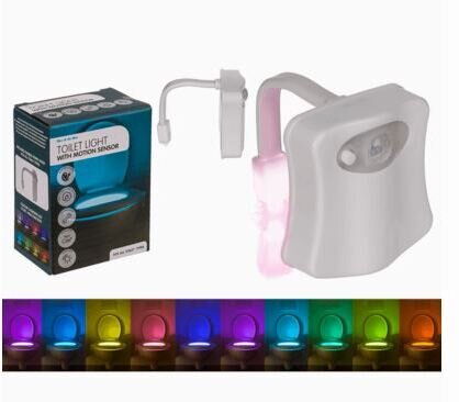 WC-LED-Nachtlicht mit fabwechselnden Bewegungs-Sensor.