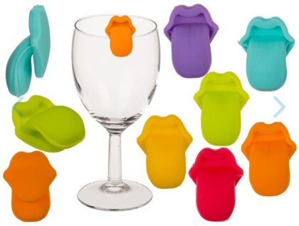 Glasmarker Zungen in 6 Farben