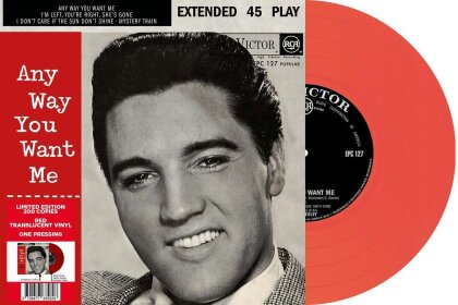 Elvis Presley - Any Way You Want Me (South Africa) (Translucent Red Vinyl, 7" Single)