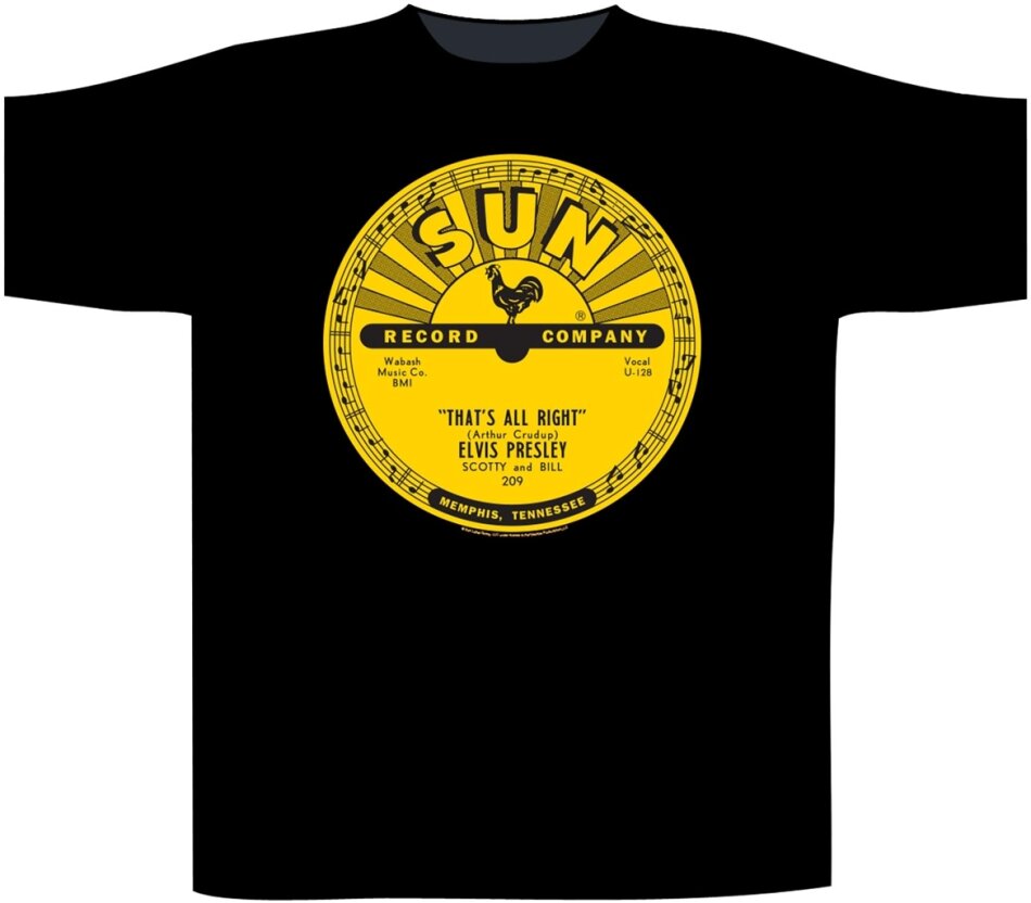 Sun Records - That`s Alright - Elvis Presley T-Shirt - Grösse M