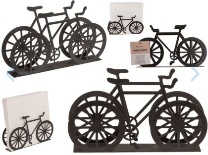 Schwarzer Metall-Serviettenhalter, Fahrrad - ca.