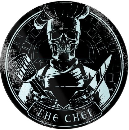 Deadly Tarot The Chef - Circular Glass Chopping Board