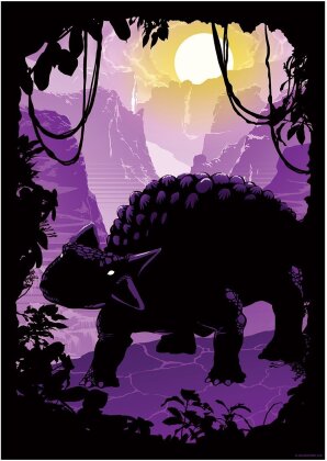 Ankylosaurus Silhouette - Mini Poster