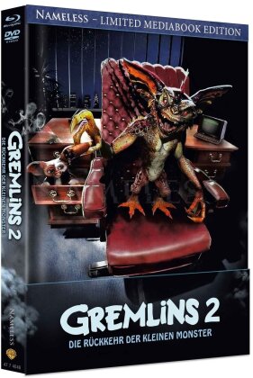 Gremlins 2 - Die Rückkehr der kleinen Monster (1990) (Cover B, Edizione Limitata, Mediabook, Uncut, Blu-ray + DVD)