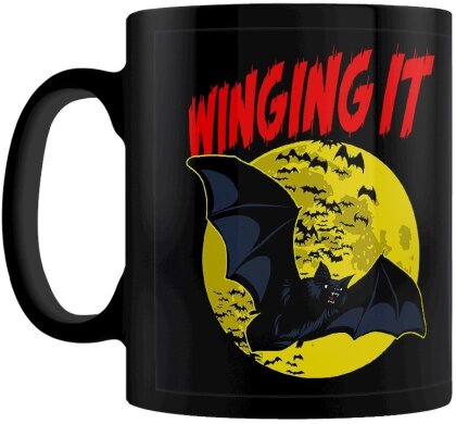 Winging It Horror Bat - Black Mug