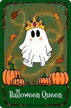 Halloween Queen Ghost Tarot - Greet Tin Card