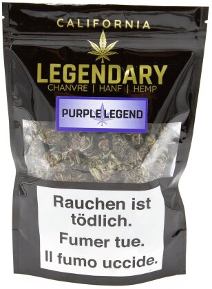 Legendary Premium CBD Purple Legend (30g) - Outdoor (CBD: 11.7%, THC: 0.443%)