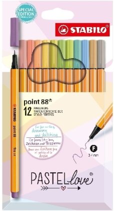 STABILO point 88 12er Pastellove Etui